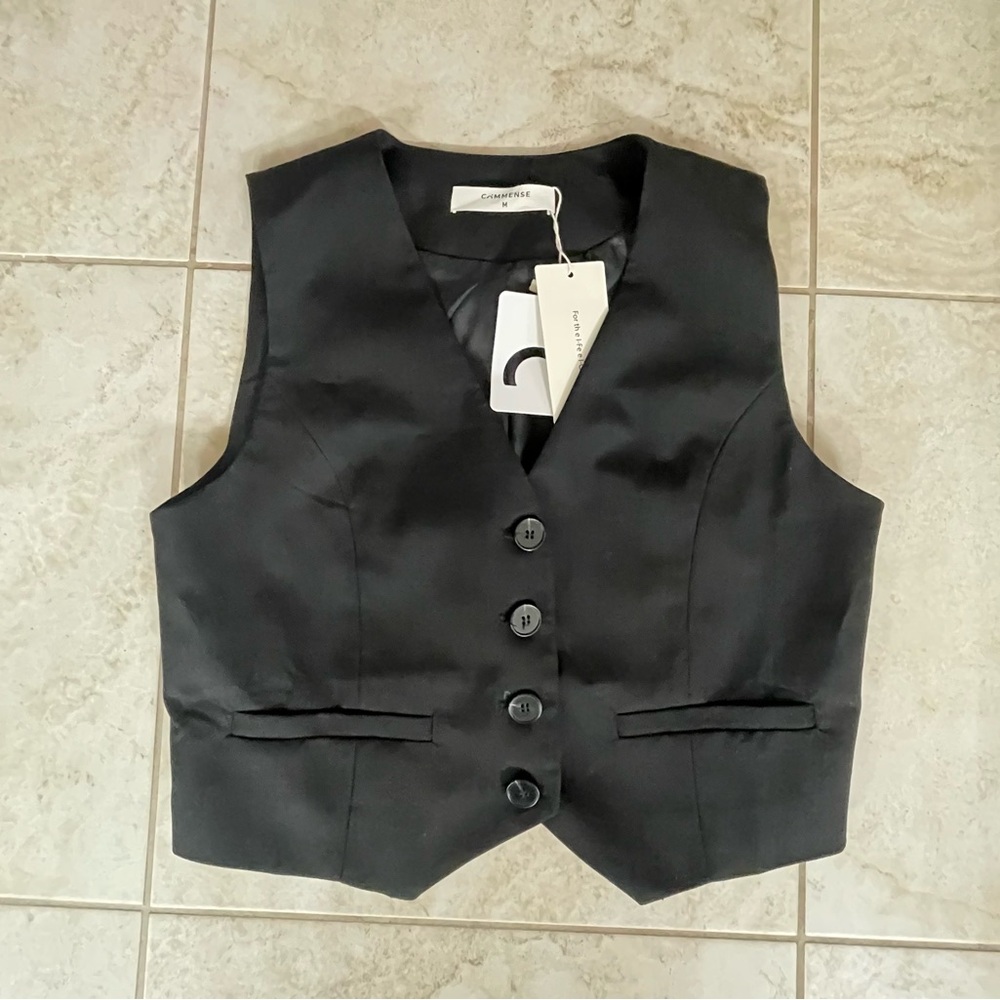 Black Button-Up Vest